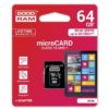 Memory Card GOODRAM microSD SD 64GB CLASS 10 UHS I with adapter M1AA