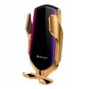 Wireless 10 W Qi car charger phone automatic holder gold 2